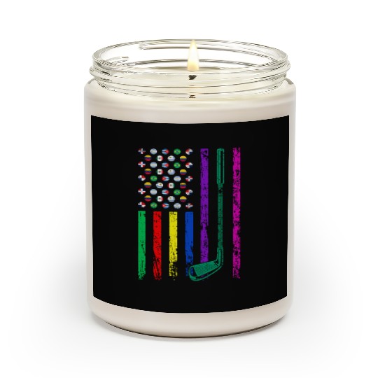 American Sports Flag Hispanic Heritage Month Golf Scented Candles