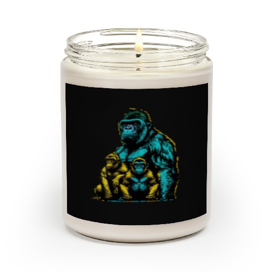 gorilla family Scented Candles
