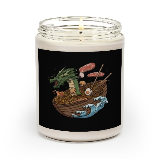 Ramen Soup and Dragon Boat Design Scented Candles