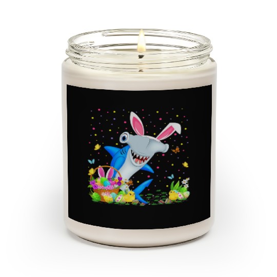 Shark Fish Easter Egg Hunting Hammerhead Shark Eas Scented Candles
