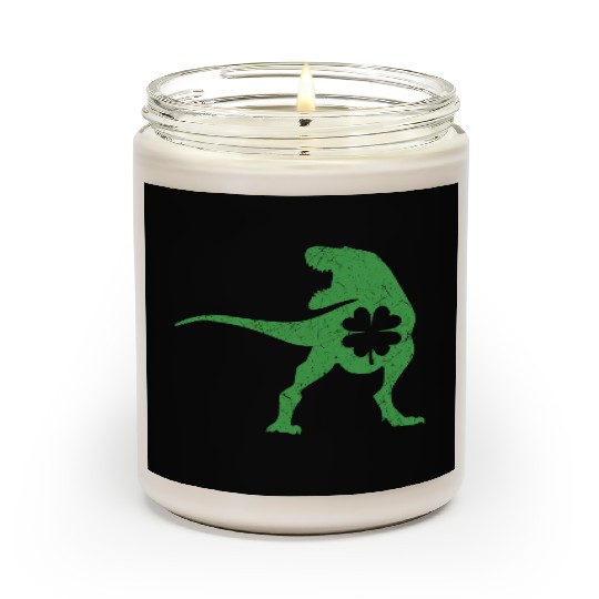 Tyrannosaurus T Rex Dinosaur St Patricks Day Irish Scented Candles