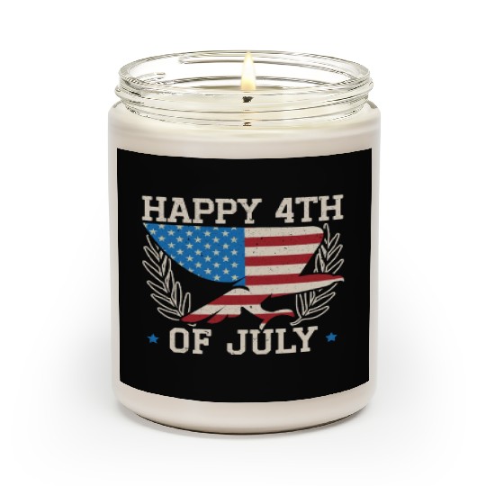 Patriotic America USA Flag 4th Of July America Scented Candles