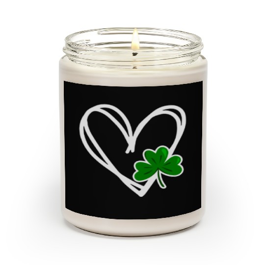 Heart St Patricks Day Shamrock Irish Toddler Baby Scented Candles