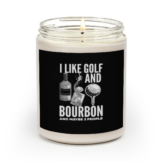 Golf Bourbon Whiskey Gift Golfer Scented Candles