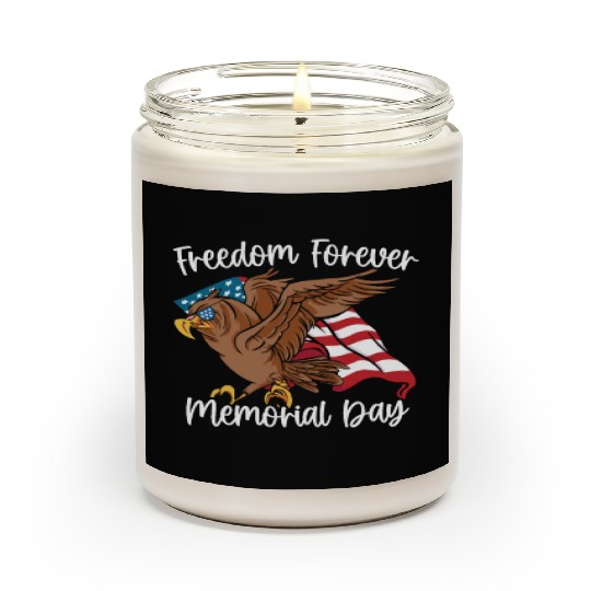 Patriotic Veteran USA Flag American Memorial Day Scented Candles