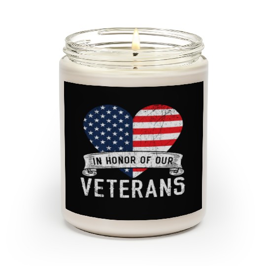 Patriotic Veteran USA Flag American Memorial Day Scented Candles