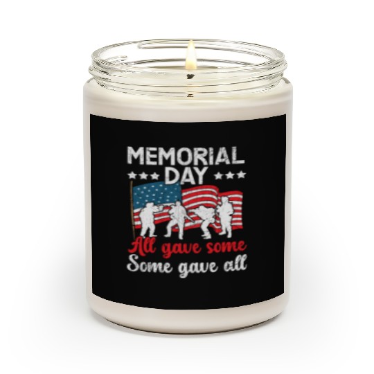 All Gave Some Some Gave All USA Flag Memorial Day Scented Candles