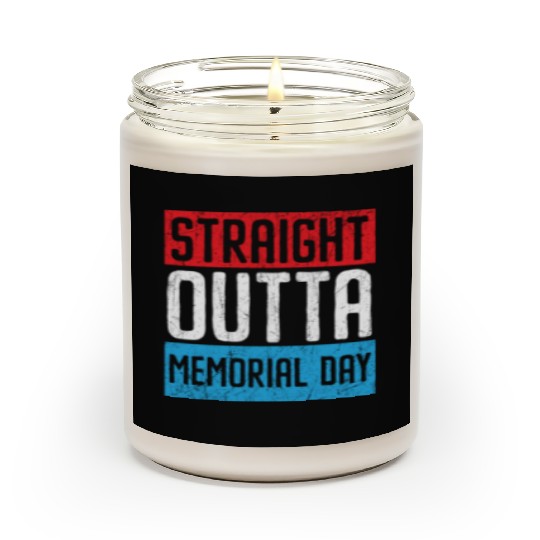 Patriotic Veteran USA Flag American Memorial Day Scented Candles