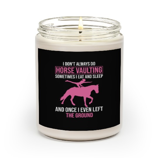 Funny Equestrian Horse Vaulting Scented Candles