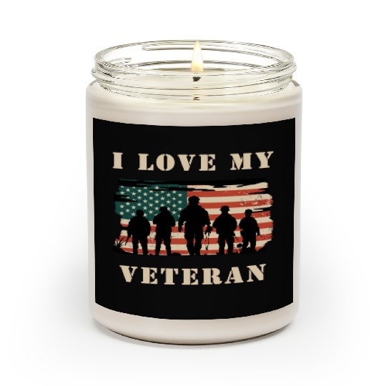 I Love My Veteran Scented Candles