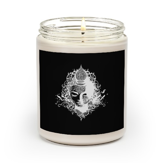 Meditating Buddha Portrait Spiritual Nature Scented Candles