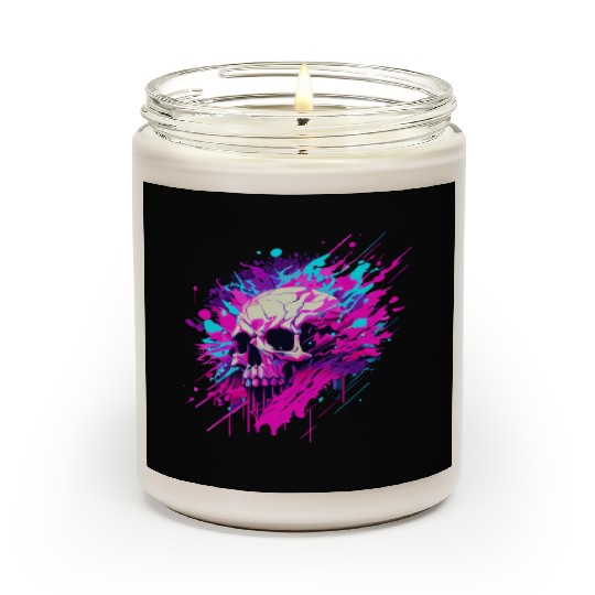 Vaporwave Skull Urban Aesthetic Pastel Goth Street Scented Candles