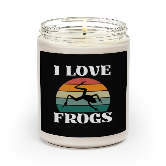 I LOVE FROGS RETRO SUNSET Scented Candles