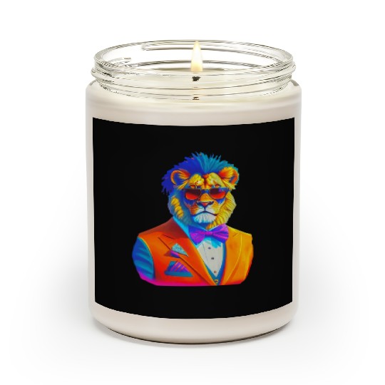 Lion Cat Cool Sunglasses Hipster Funny fashionable Scented Candles