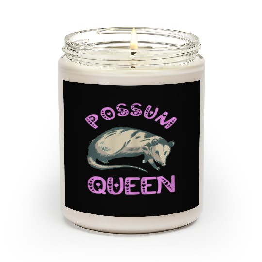 Possum Queen Cute Opossum Lover Funny Scented Candles