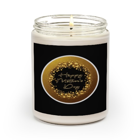 Happy Mother's Day Elegant Gold stickers Scented Candles