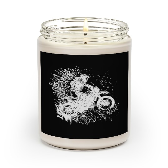 Motorcycle Tattoo Splash Racing Style Scented Candles