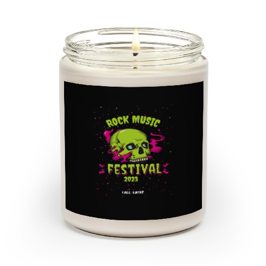 Skull Givin' Raspberry Dk , Rock music Scented Candles