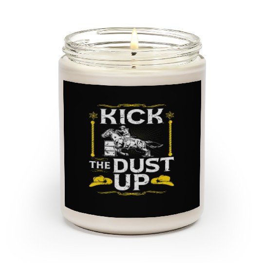 Barrel Racing Kick The Dust Up Rodeo Cowgirl Barr Scented Candles