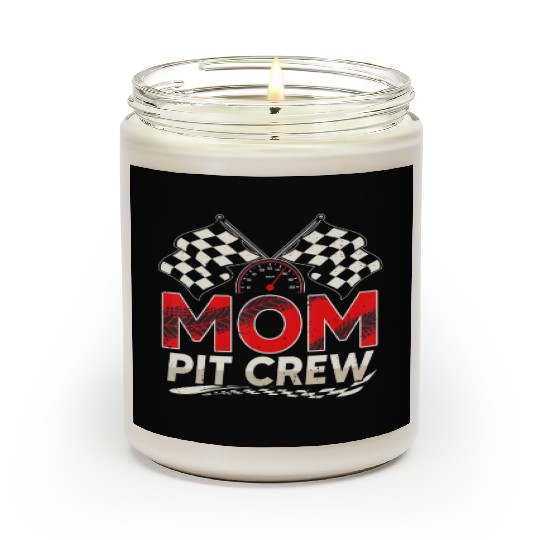 Funny Mom Pit Crew Race Car Lover Racing Family M Scented Candles