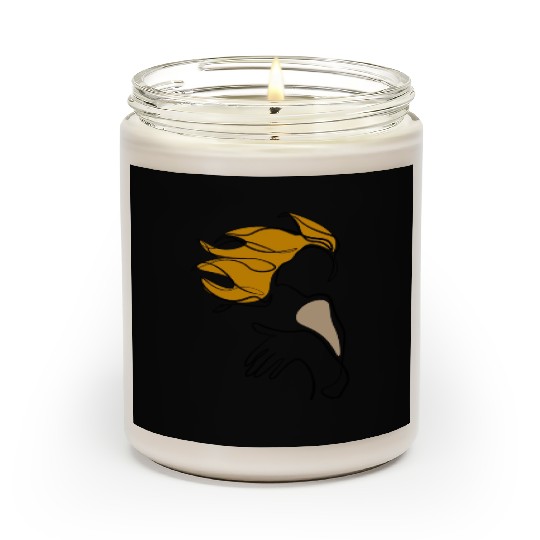 Girl Line Art Scented Candles