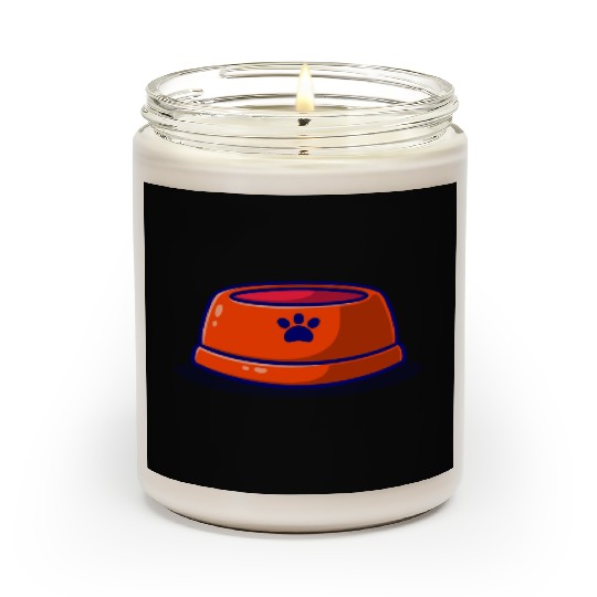pet bowl cartoon icon illustration Scented Candles