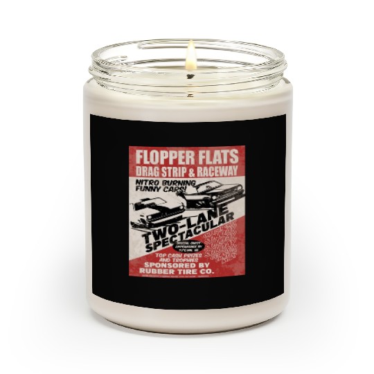 Vintage Hot Rod Classic Drag Racing Poster Scented Candles