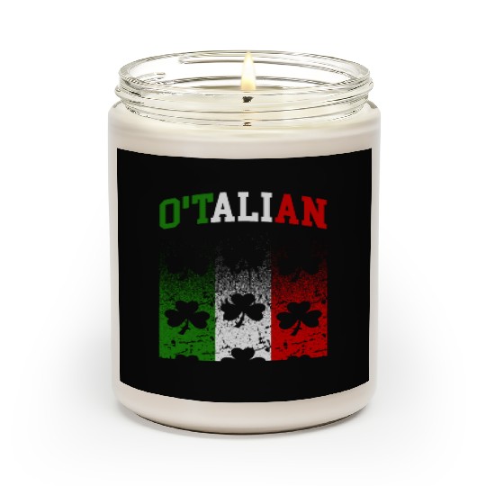 O'talian St. Patrick Italian Pride Italy Flag Scented Candles