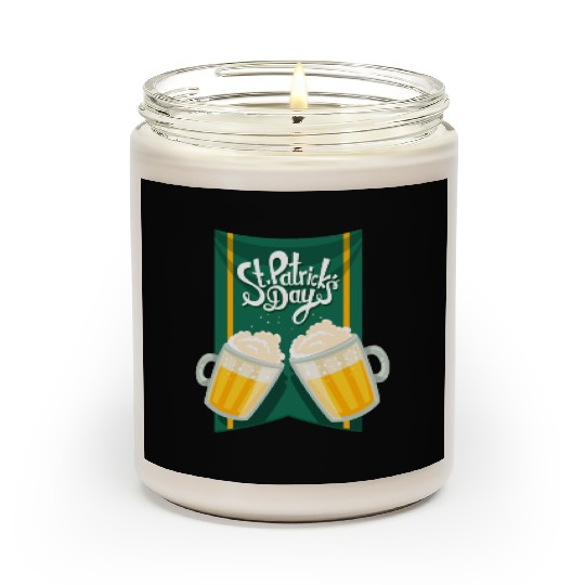 St Patrick's Day and two cups of beer Scented Candles