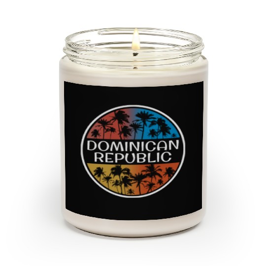 Dominican Republic Stylish Vacation Souvenir Palm Scented Candles