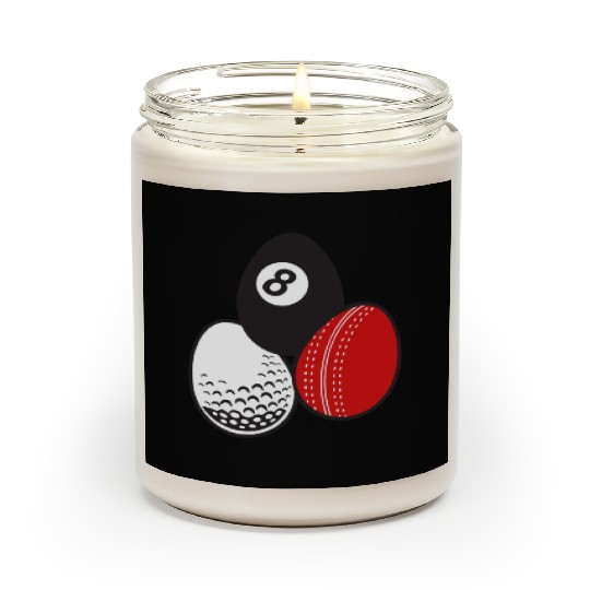 Cue Sports Billiards Cricket Golf Easter Egg Balls Scented Candles