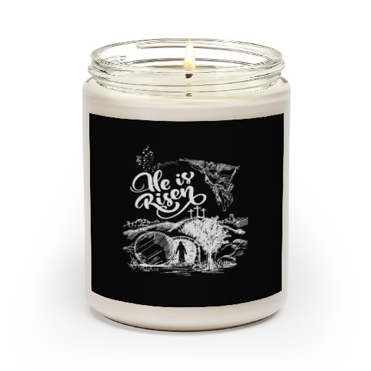 He Is Risen- White Drawing Angel HD Scented Candles