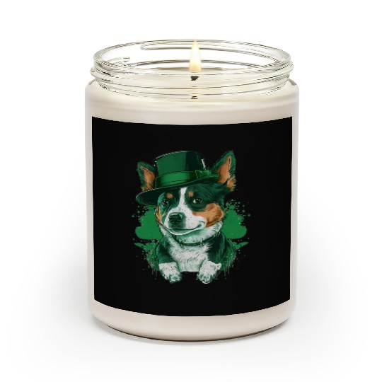 Lucky Pup St. Patricks Day for Dog Lovers. Scented Candles