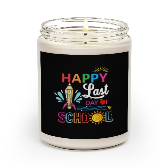 Happy Last Day Of School Teacher Boys Girls Kids Scented Candles