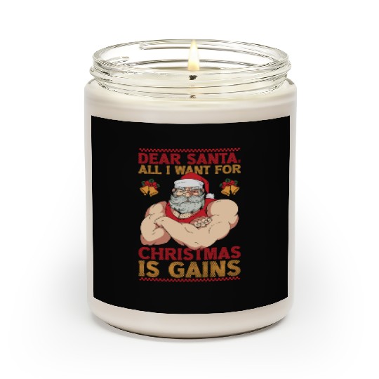 Dear Santa Christmas Gym Training Holiday Workout Scented Candles