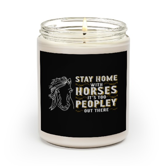 Horse Riding Equestrian Horses Lover Pony Design Scented Candles