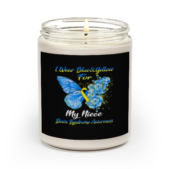 Kids I Wear Blue Yellow For My Niece Down Syndrom Scented Candles