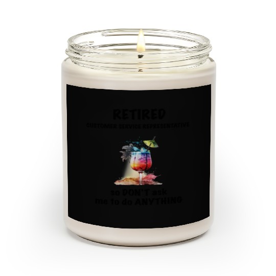 Retired Dentist Vacation Tropical Cocktail Scented Candles
