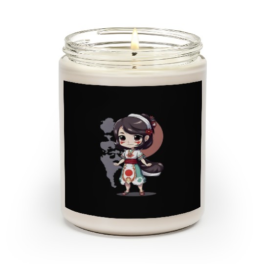 Cute Japan Shiryo Ghost Woman Design Scented Candles