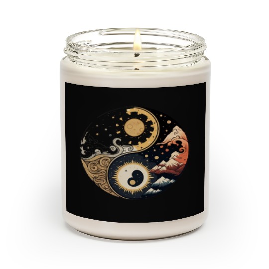 Sun and moon yin yang Scented Candles