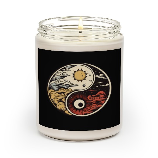 Sun and moon yin yang Scented Candles