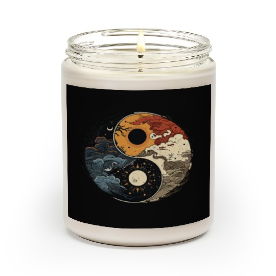 Sun and moon yin yang Scented Candles
