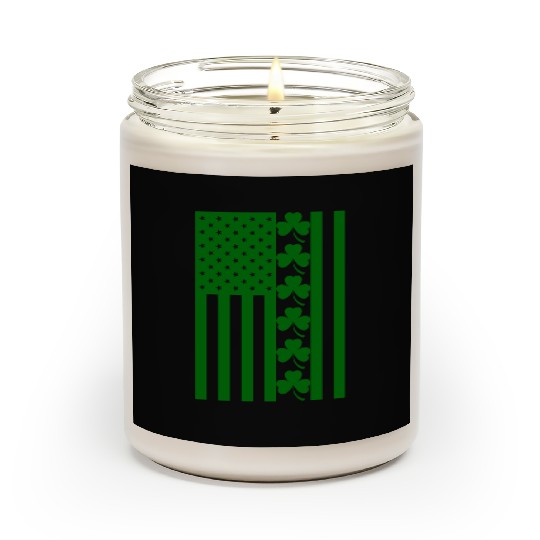 St Patricks Day American Flag Scented Candles