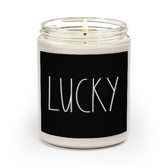 Lucky White Rae Dunn Inspired Minimalist Decor Scented Candles