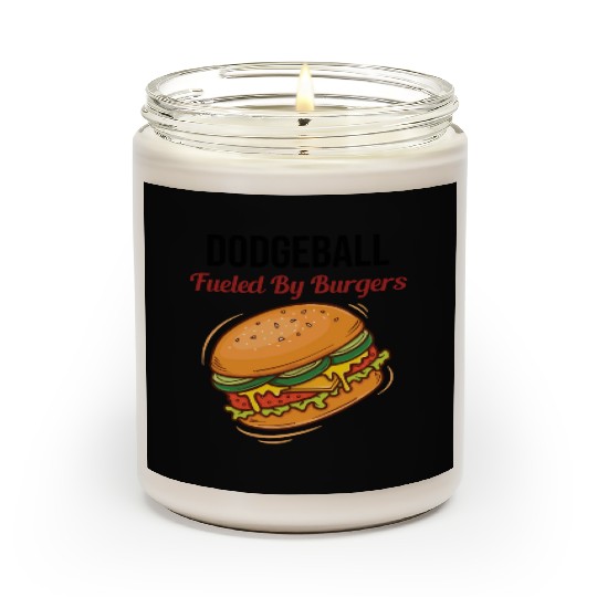 Dodgeball Player Coach Team Sports Burger Funny Scented Candles
