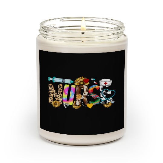 Registered Nurse Nursing School Nurse Week Leopard Scented Candles