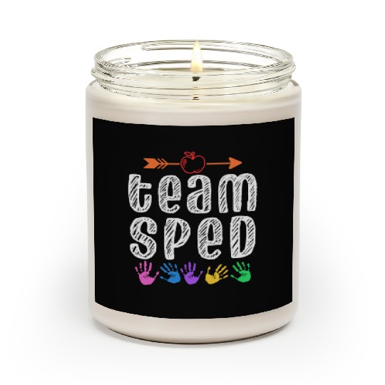 Team Sped Teacher Awareness Special Education Scented Candles