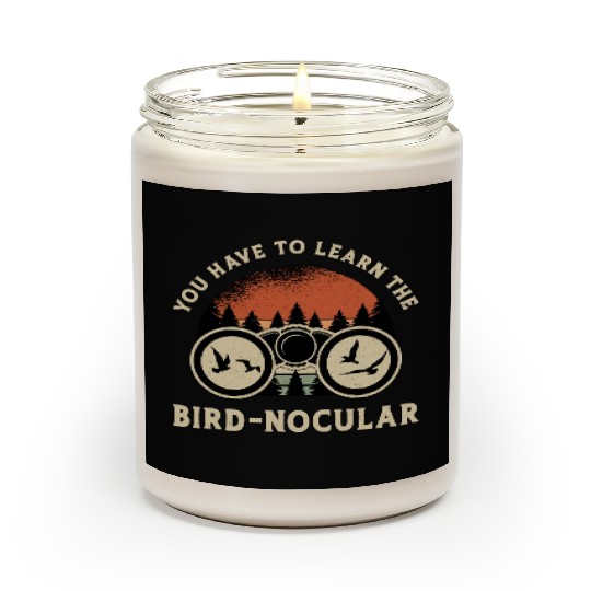 Bird Watching The Bird Nocular Retro Bird Watcher Scented Candles