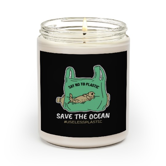 Save The Ocean Seal Save The Earth Environment Scented Candles