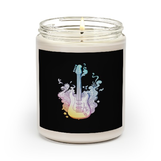 hand drawn guitar Scented Candles